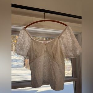 No Boundaries White Lace Top